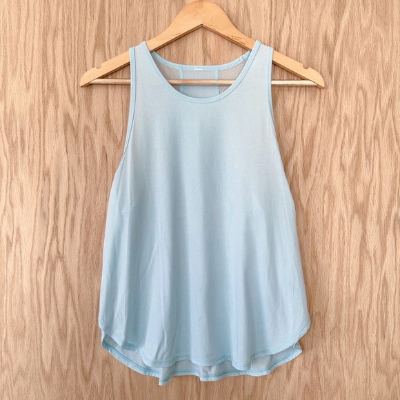 all in motion Tops - All In Motion Blue Athletic Split Hem Tank Top